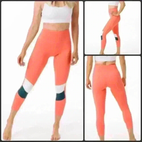 ZYIA Pants - Zyia Orange Angle Block Light n Tight Hi-rise 7/8 24" Size : 16-18